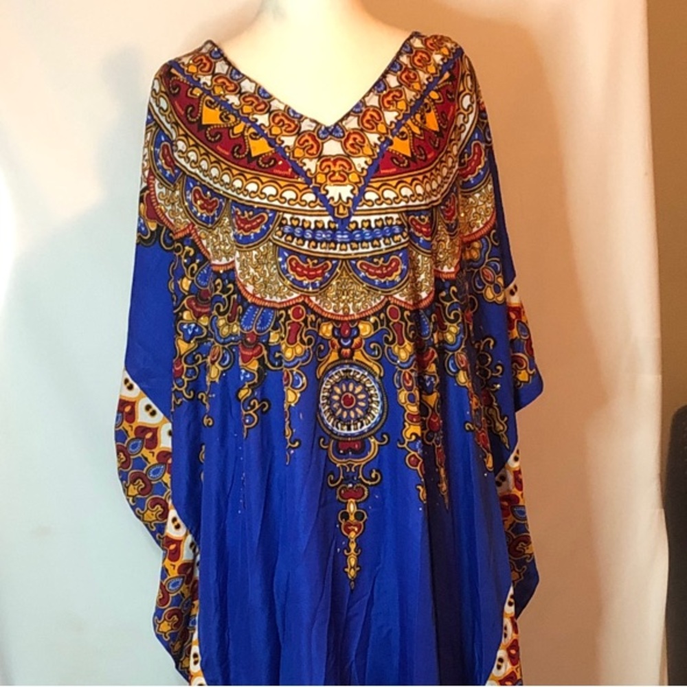 Vibrant Afghan Dress with Intricate Patterns Made in India